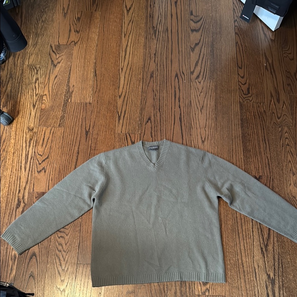 Men's Olive Cashmere Sweater